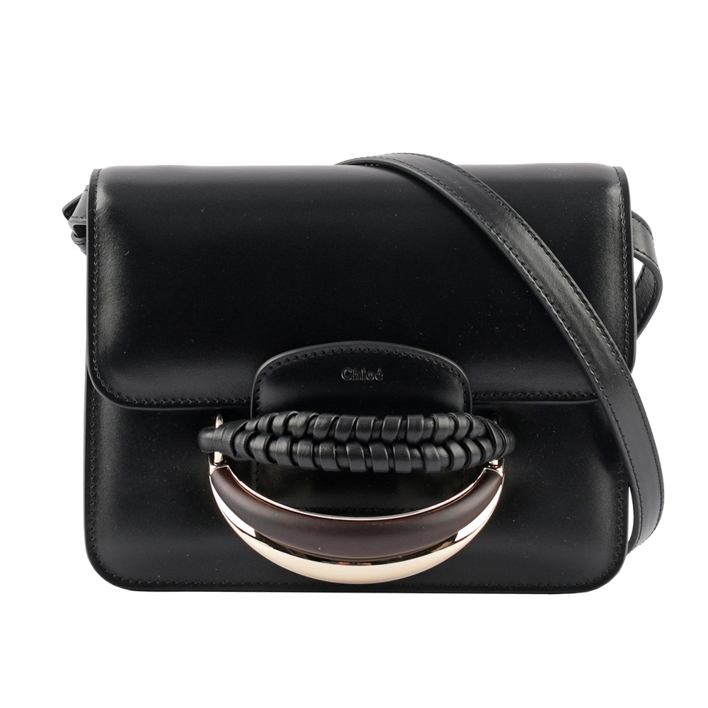 【Chloé】Kattie 閃亮小牛皮編織設計珠寶手拿/斜背二用包