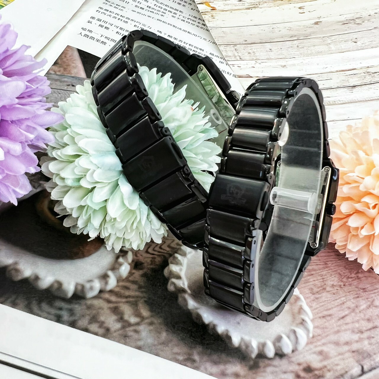 【Roven Dino 羅梵迪諾】經典方形晶鑽對錶 RD66036B 32mm / RD66036B 24mm 現代鐘錶