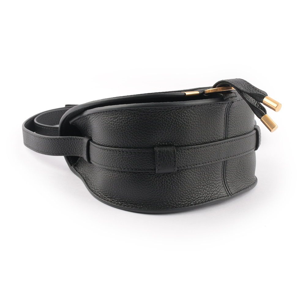 【CHLOE'】Small Marcie 粒面牛皮鈴鼓包(黑色)