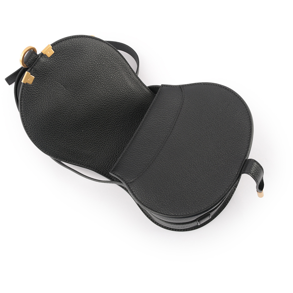 【CHLOE'】Small Marcie 粒面牛皮鈴鼓包(黑色)