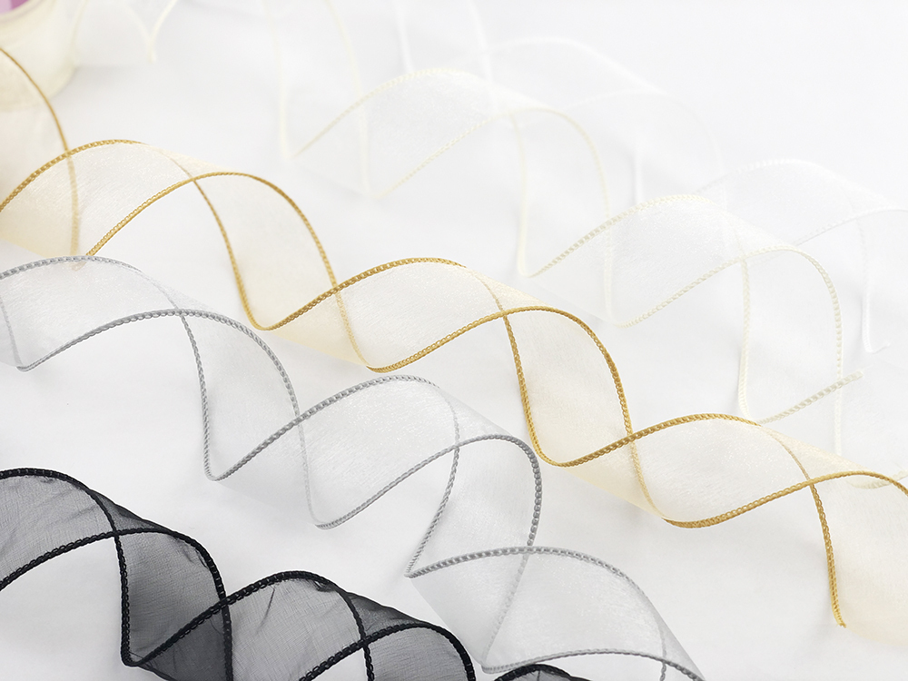 魚尾紗緞帶/捲邊網紗/38mm