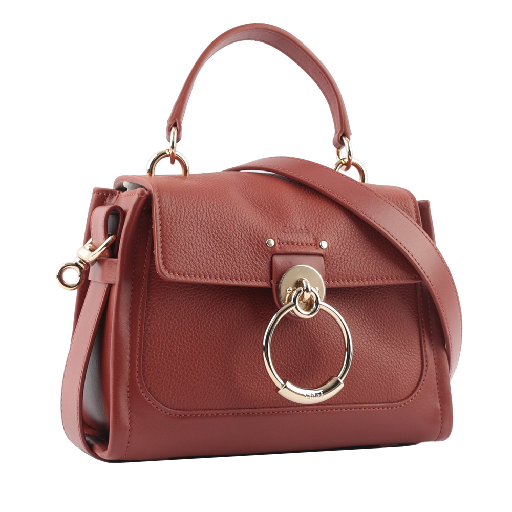【Chloé】Mini Tess Day 手提斜背二用包(棕色)