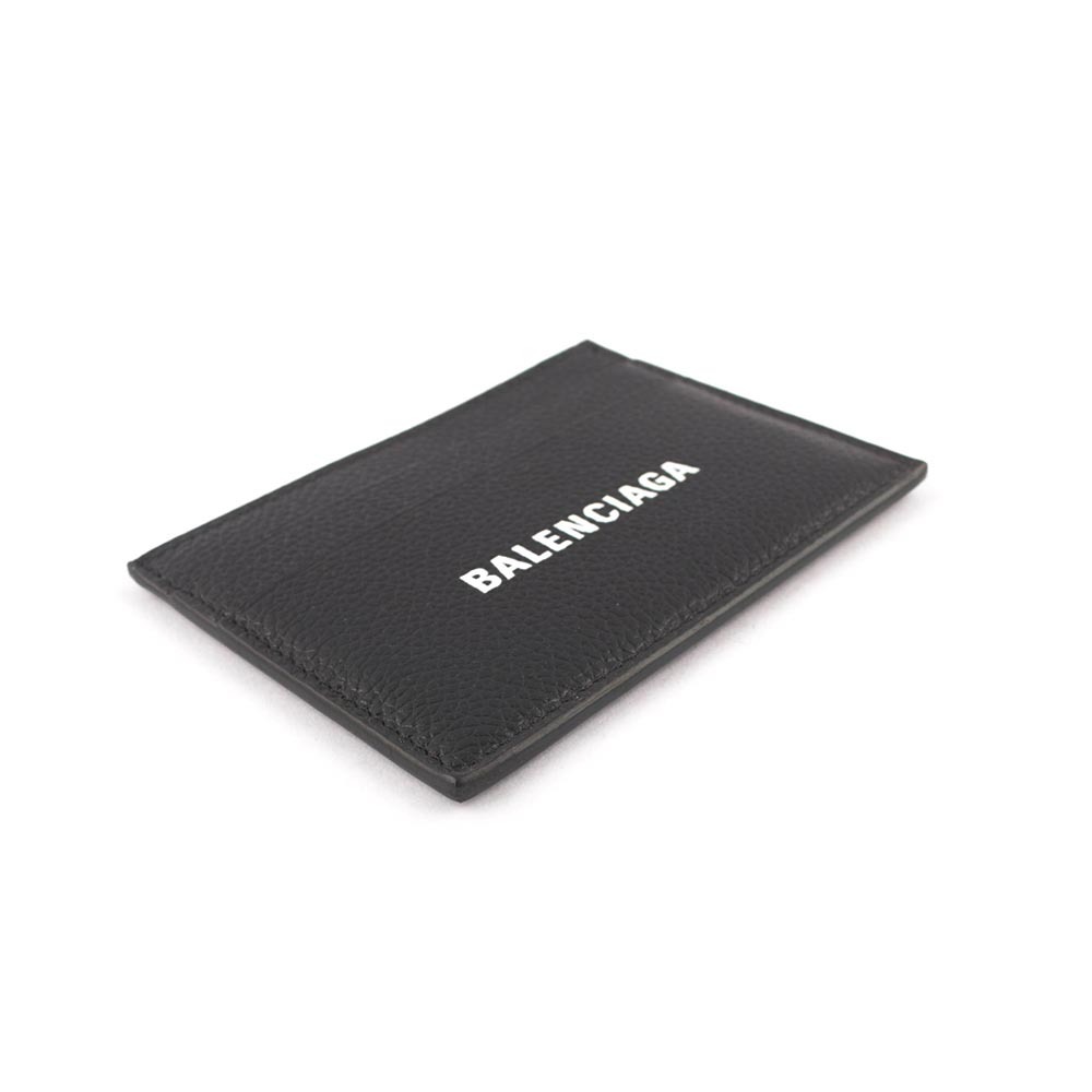 【BALENCIAGA】經典Logo 防刮牛皮4卡名片/卡片夾(黑色)