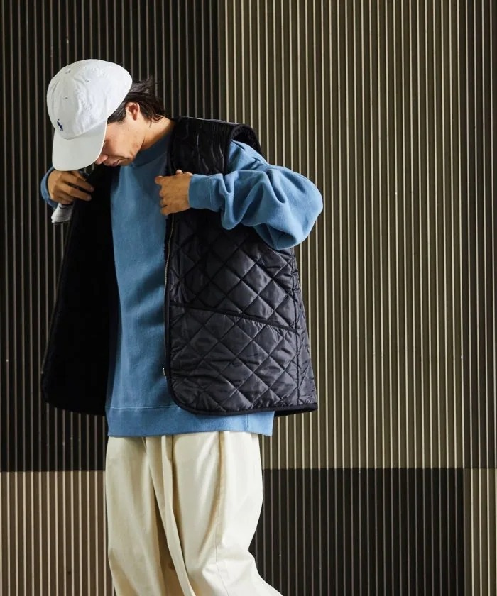 FREAK'S STORE 2WAY 菱格紋 雙面穿 刷毛 保暖 背心 現貨