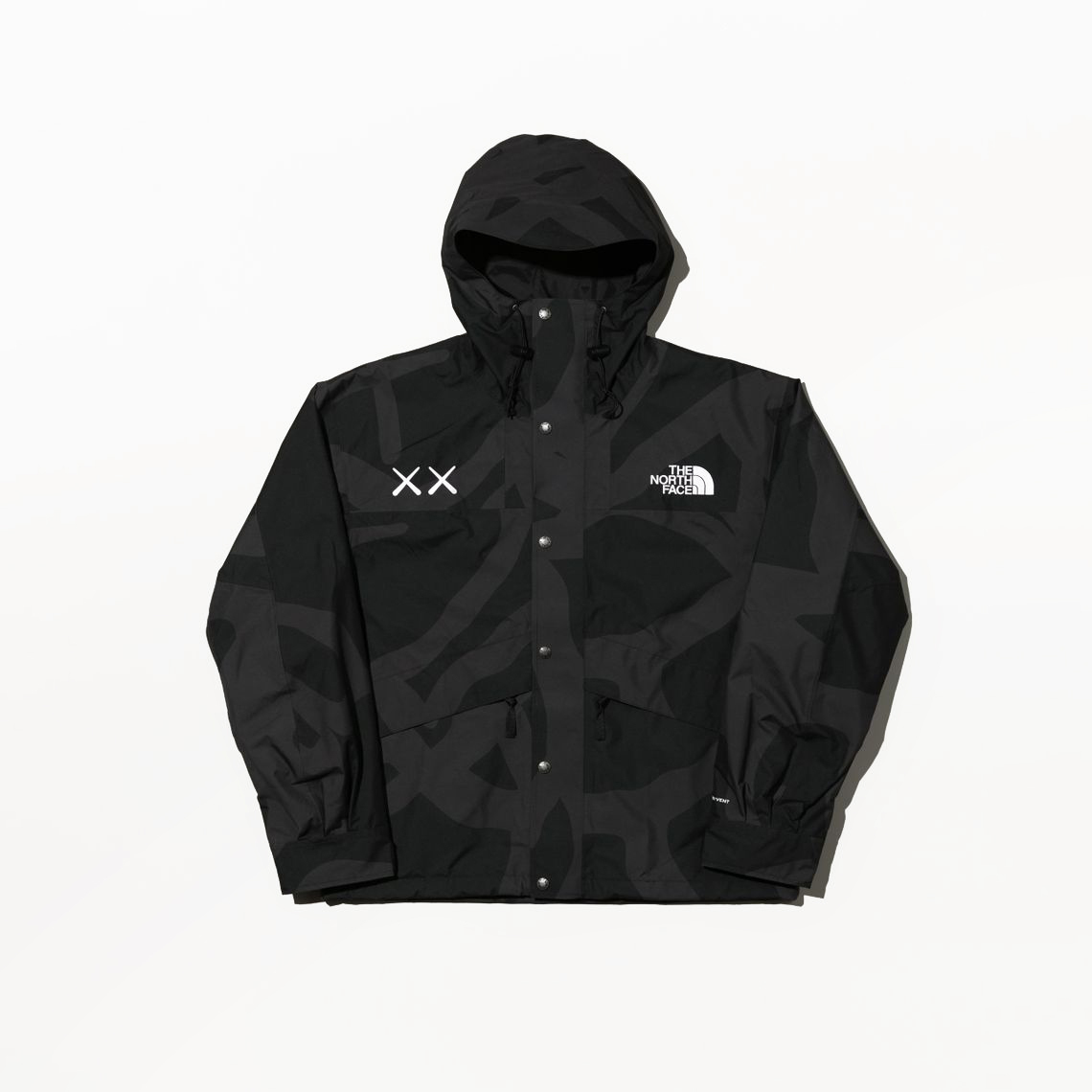 -(B5d04)-THE NORTH FACE X KAWS RETRO 1986 MOUNTAIN JACKET 風衣外套 黑-7WLW7H2