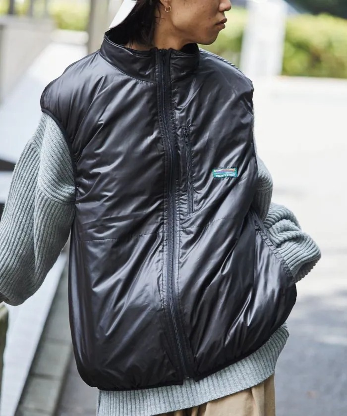 FREAK'S STORE OUTDOOR 寬版 戶外 澎澎 背心 防風