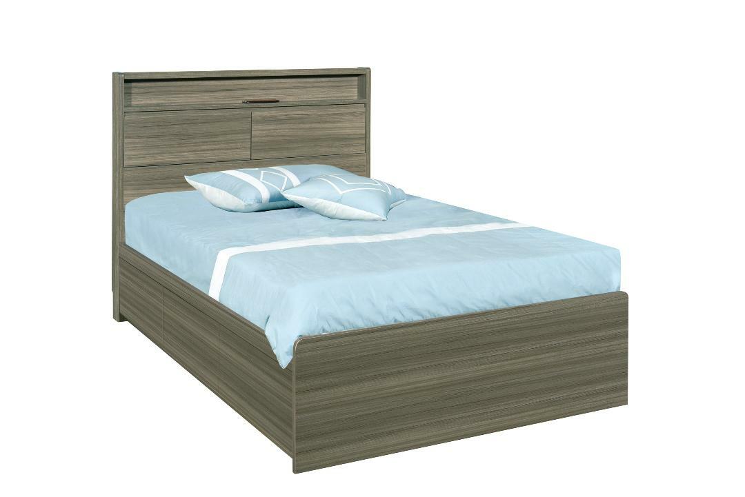 228系列 棕木色 三櫃桶儲物屏床架