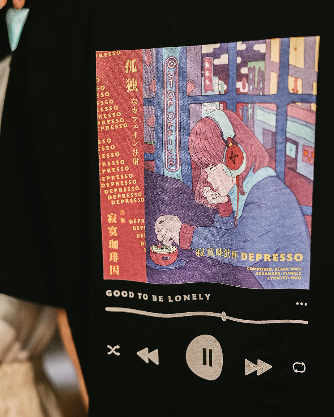 【OOO X FUMBLE】Good To Be Lonely Tee｜Black｜Crossover Series