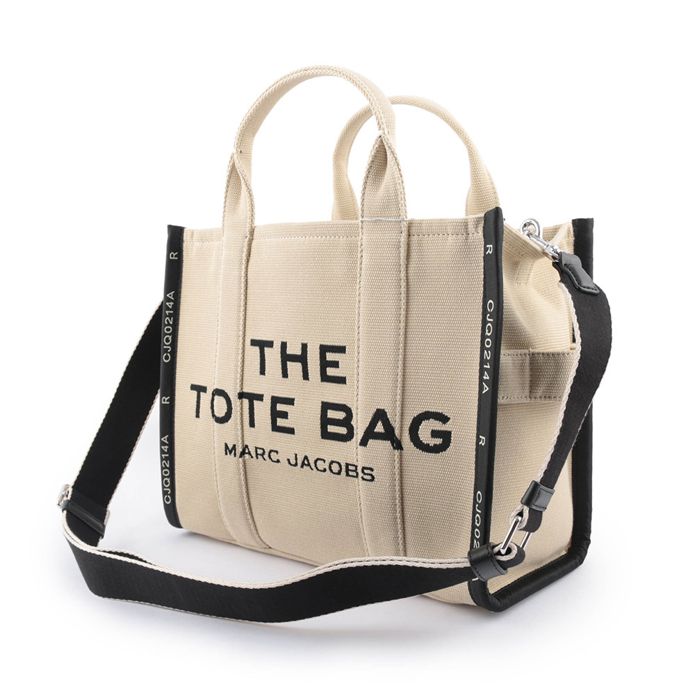 【MARC JACOBS】THE JACQUARD TOTE 雙色中款托特包(淺米色/黑色) M0017027 263