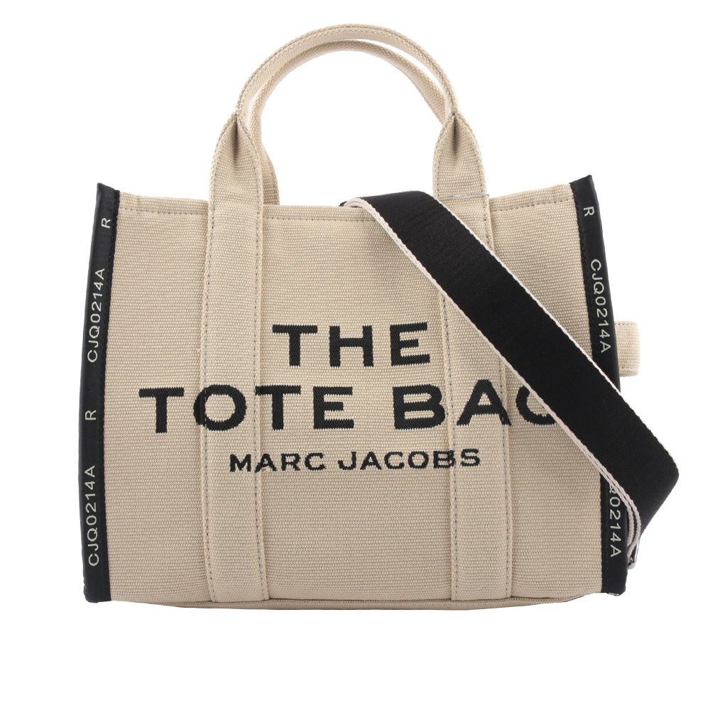 【MARC JACOBS】THE JACQUARD TOTE 雙色中款托特包(淺米色/黑色) M0017027 263