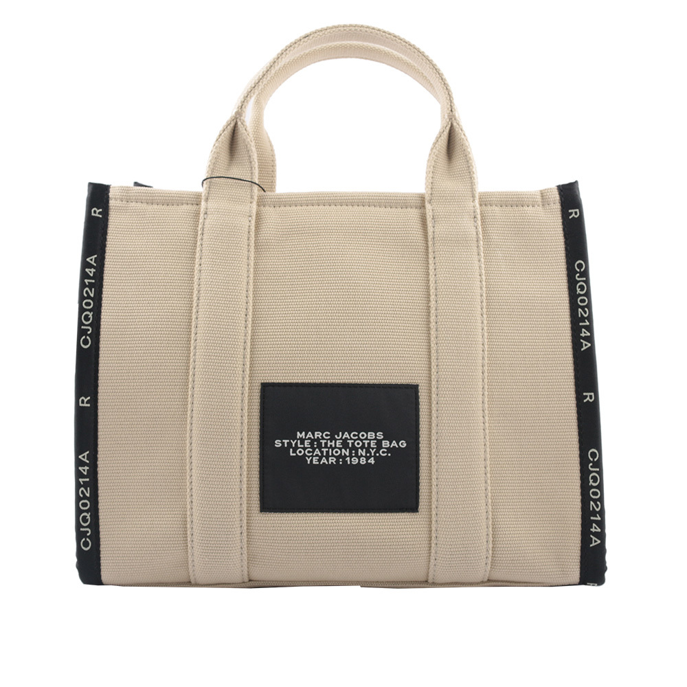 【MARC JACOBS】THE JACQUARD TOTE 雙色中款托特包(淺米色/黑色) M0017027 263