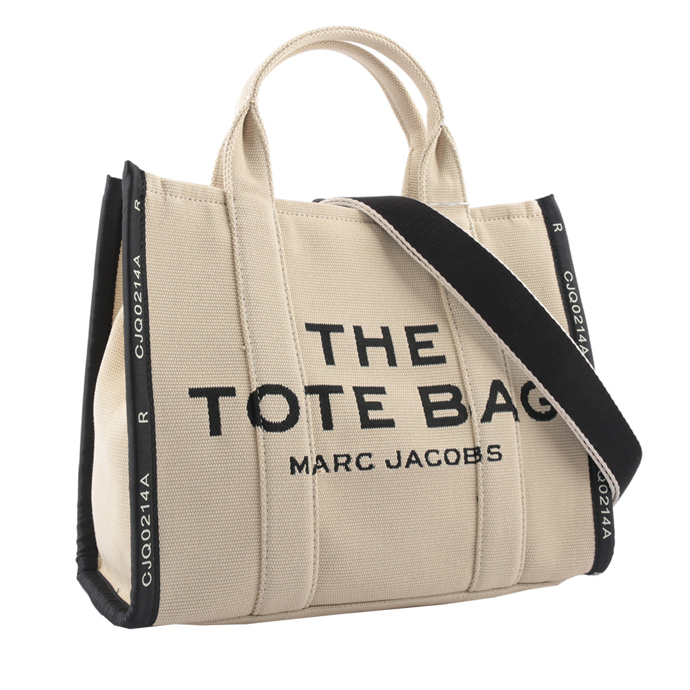 【MARC JACOBS】THE JACQUARD TOTE 雙色中款托特包(淺米色/黑色) M0017027 263