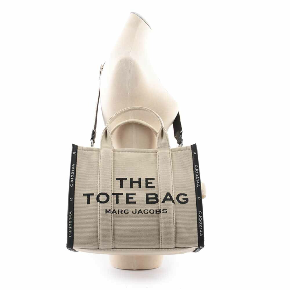 【MARC JACOBS】THE JACQUARD TOTE 雙色中款托特包(淺米色/黑色) M0017027 263