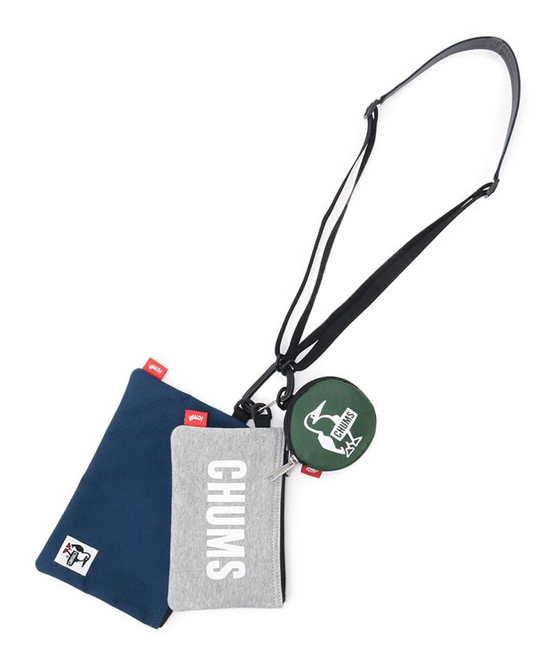 Chums 3P Shoulder Pouch Sweat Nylon CH60-3404 三件裝狽袋