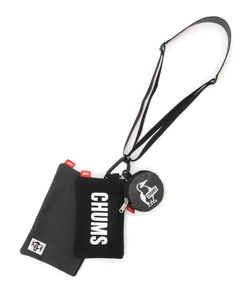 Chums 3P Shoulder Pouch Sweat Nylon CH60-3404 三件裝狽袋