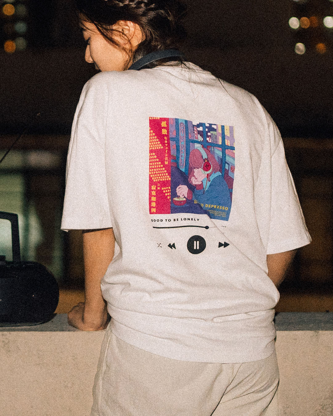 【OOO X FUMBLE】Good To Be Lonely Tee｜White｜Crossover Series