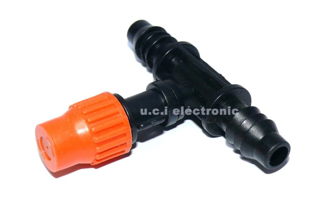 【UCI電子】(K-4) 三通微噴噴頭 霧化噴頭 8mm接頭 可調可關閉 灌溉 家庭園藝