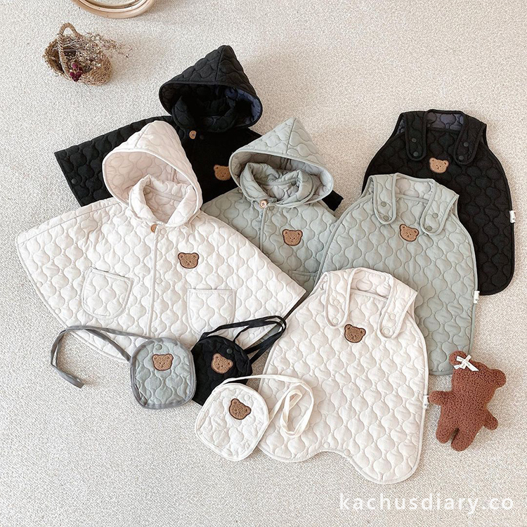 little bear Windproof Hooded Cape