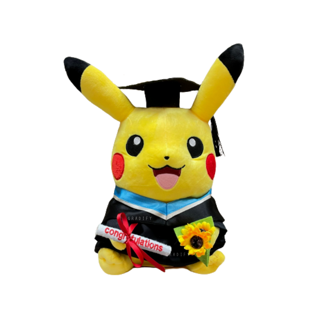 🎓 35cm 比卡超畢業公仔 - PolyU Speed 學士