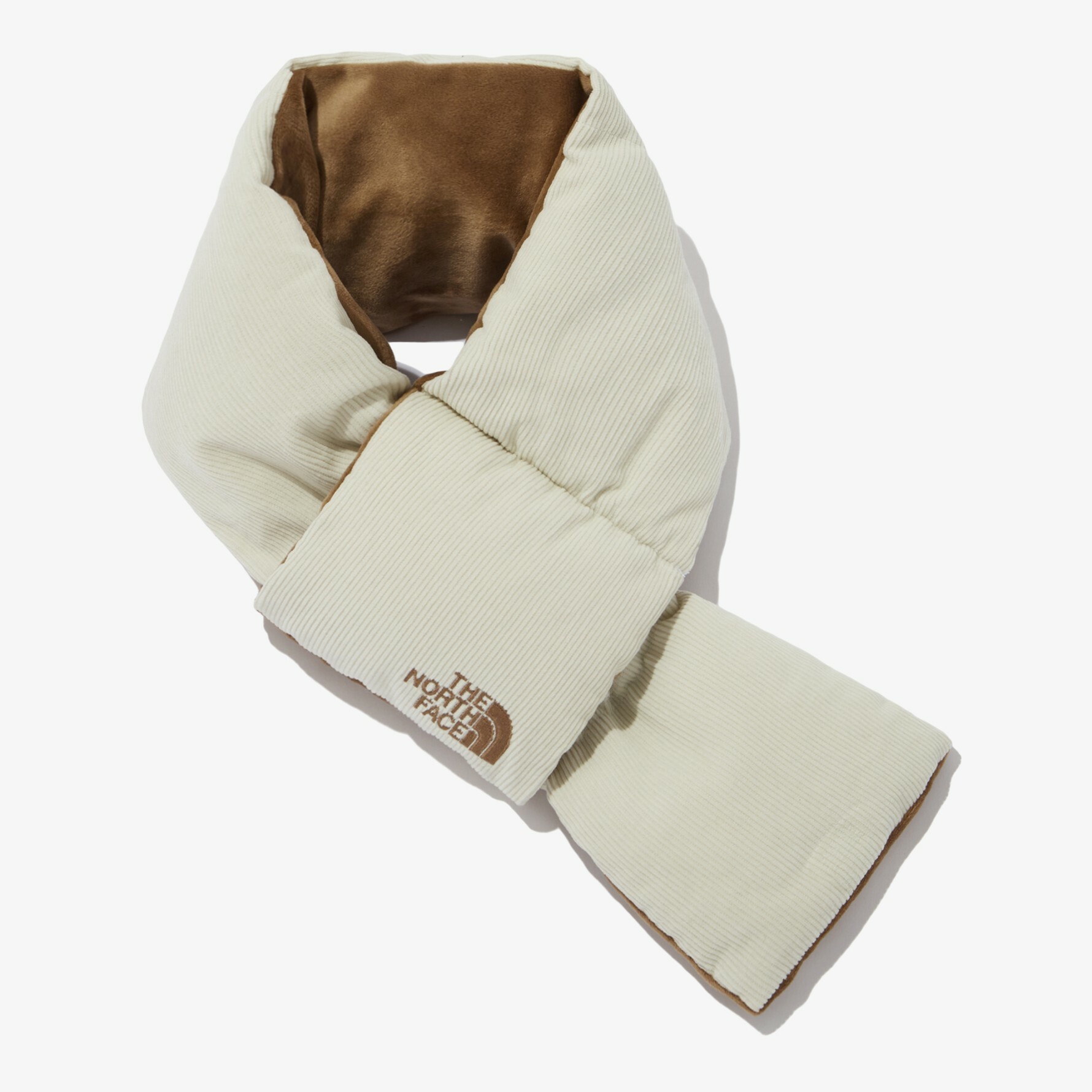 THE NORTH FACE 白標 T-BALL MUFFLER 羽絨 圍脖 奶油 NA5IN51L