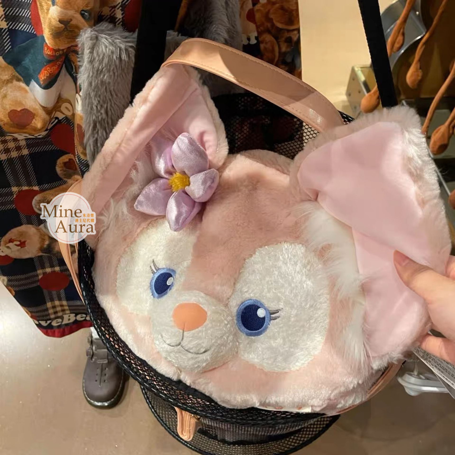 玲娜貝兒 Lina bell 大頭 絨毛 3way 手提包 斜背包 後背包 三用包 -上海迪士尼樂園