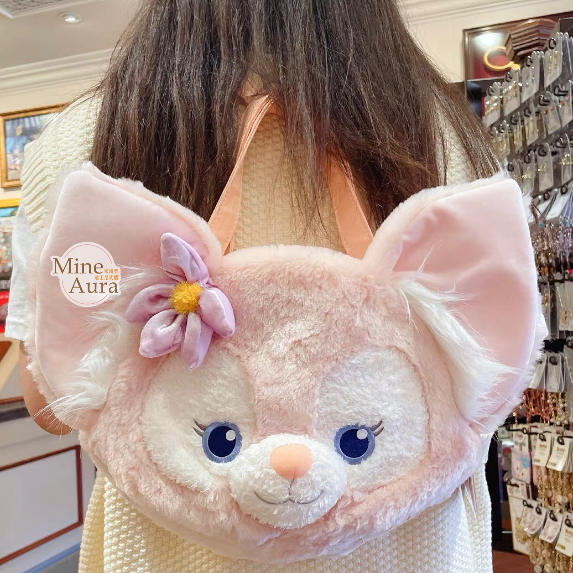 玲娜貝兒 Lina bell 大頭 絨毛 3way 手提包 斜背包 後背包 三用包 -上海迪士尼樂園