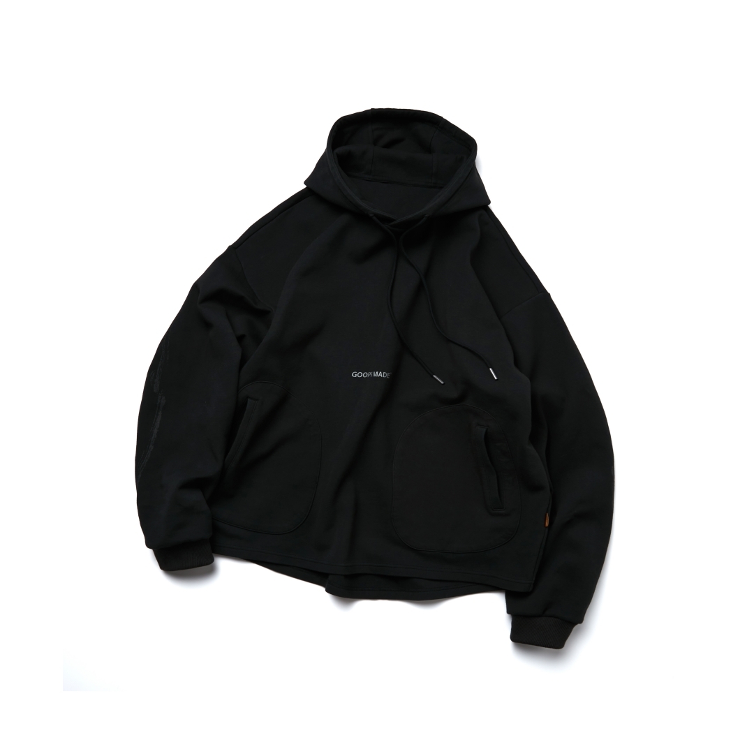 GOOPiMADE® 22AW VI-X01H - “6th” Logo Hoodie - Black