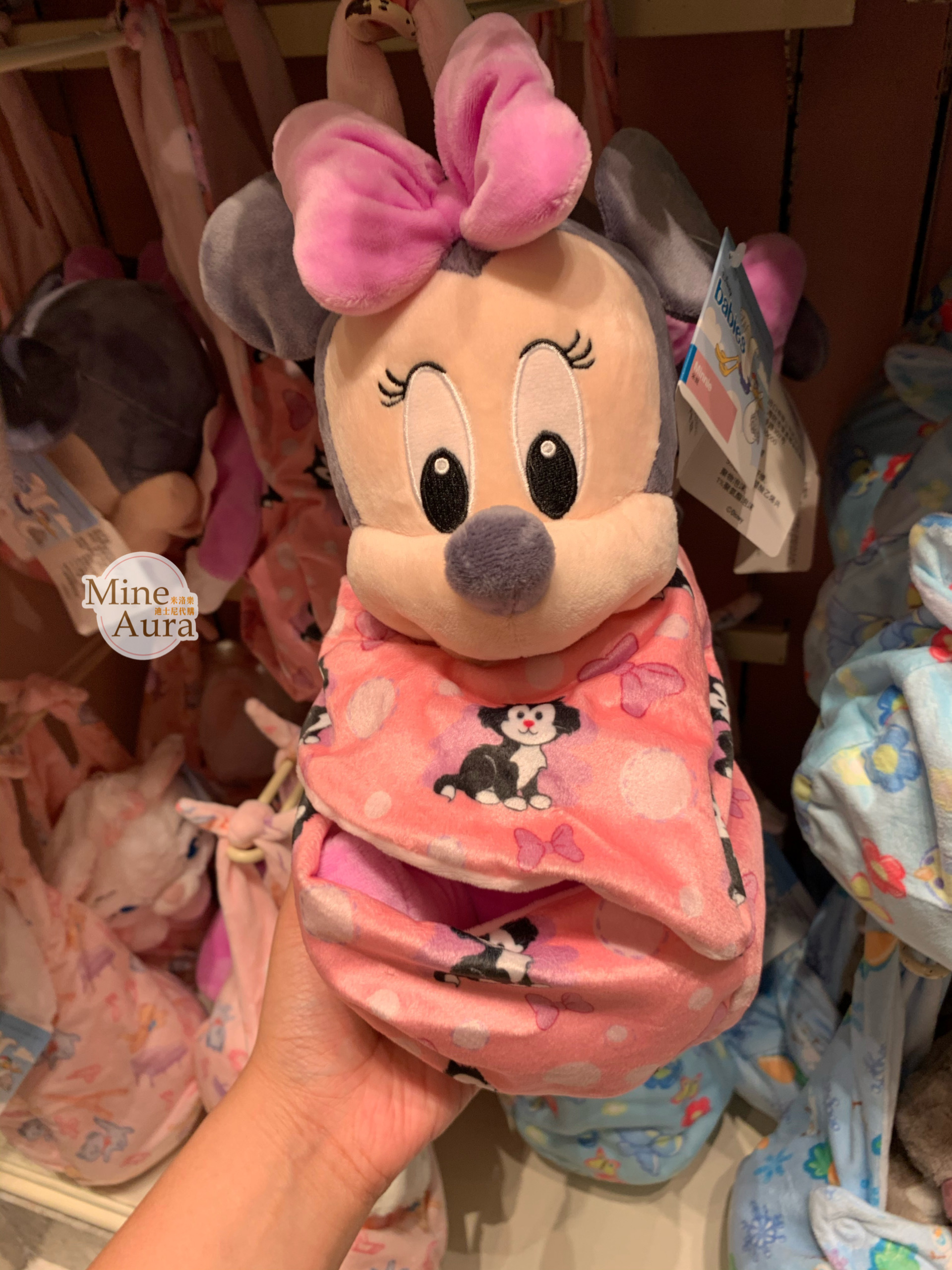(現貨) 米妮 Minnie 寶寶 包巾 娃娃 玩偶 -香港迪士尼樂園