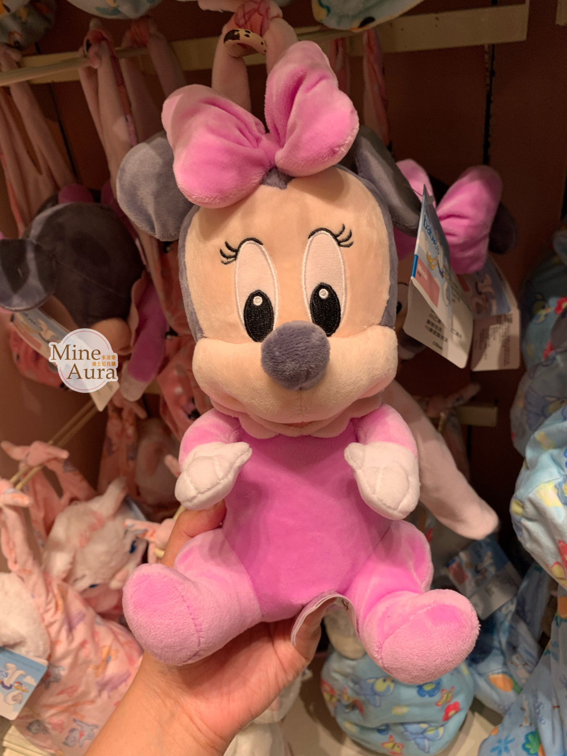 (現貨) 米妮 Minnie 寶寶 包巾 娃娃 玩偶 -香港迪士尼樂園