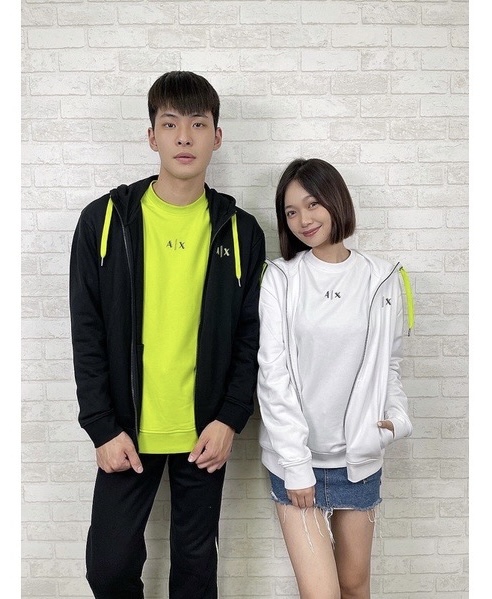 Armani Exchange AX 背後串標 螢光抽繩 連帽外套