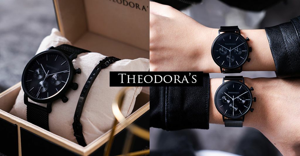 THEODORA'S, black, watches, accessories