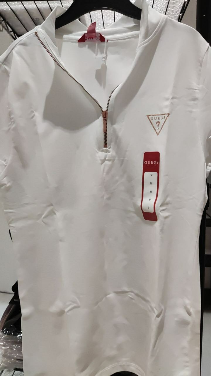 [S] GUESS NEYLA MOCK NECK TOP,PURE WHITE, QBBP12K9TJ3-PURE WHITE [FINAL SALE] (SGU172)