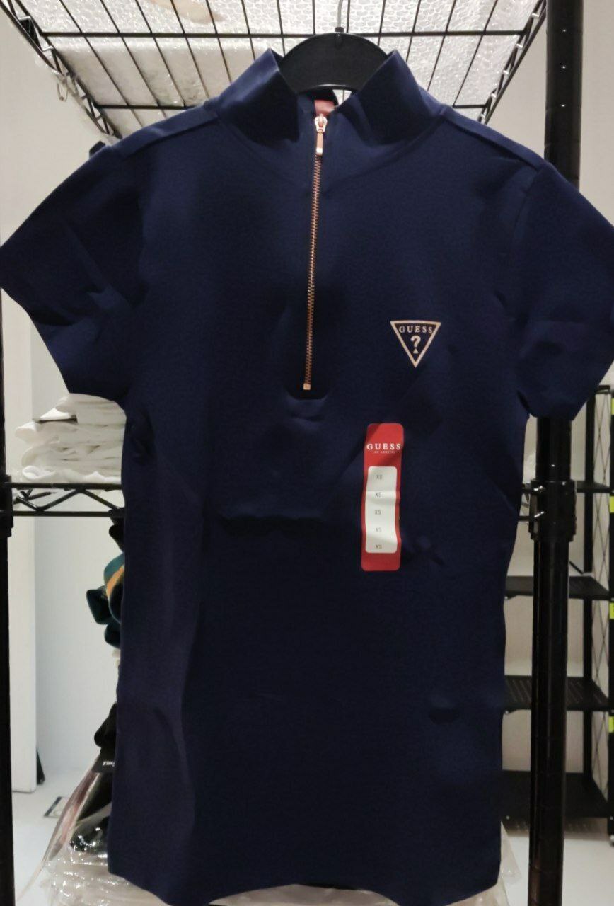 [S] GUESS NEYLA MOCK NECK TOP,NOCTURNAL NAVY, QBBP12K9TJ3-NOCTURNAL NAVY [FINAL SALE] (SGU175)