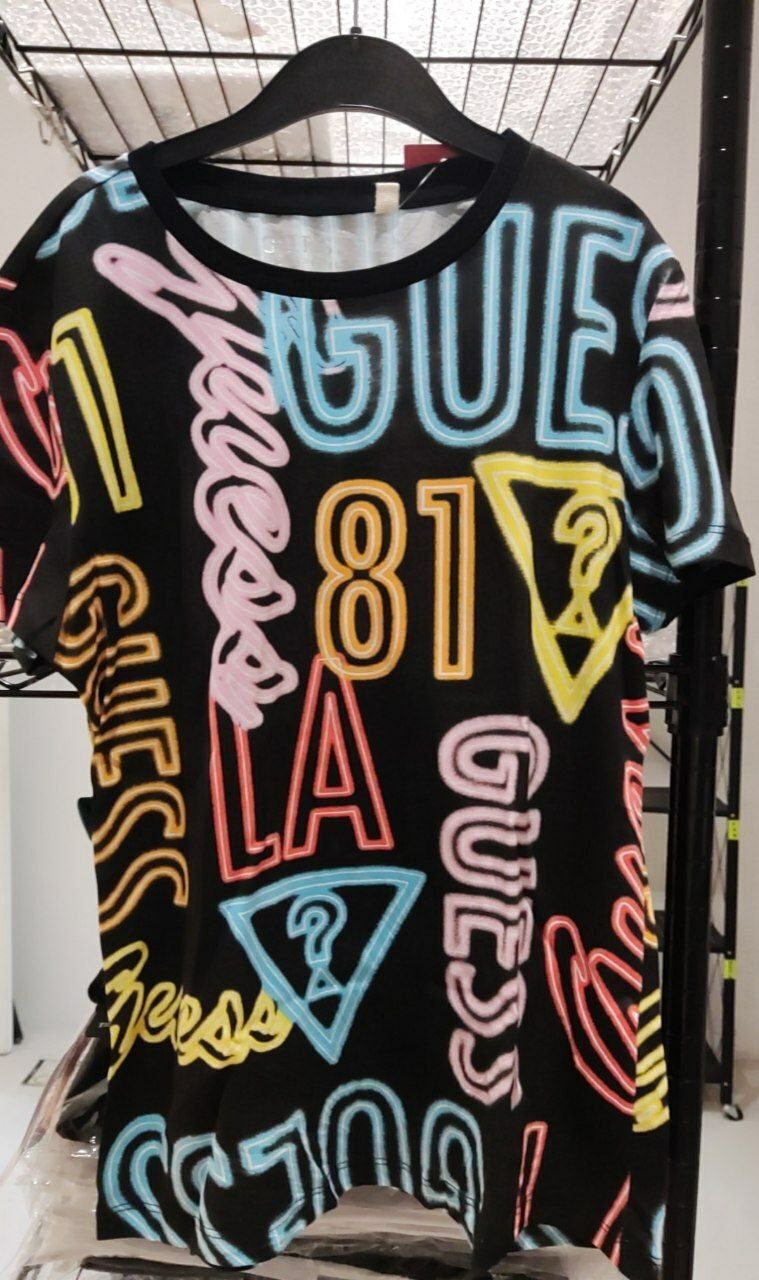 [S] GUESS GRADY TEE,JET BLACK, QBOI08KAK98-JET BLACK [FINAL SALE] (SGU176)