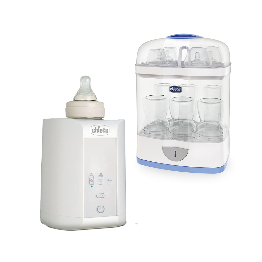 智能溫控溫奶加熱器+2合1電子蒸氣消毒鍋 (溫奶器+蒸氣消毒鍋)