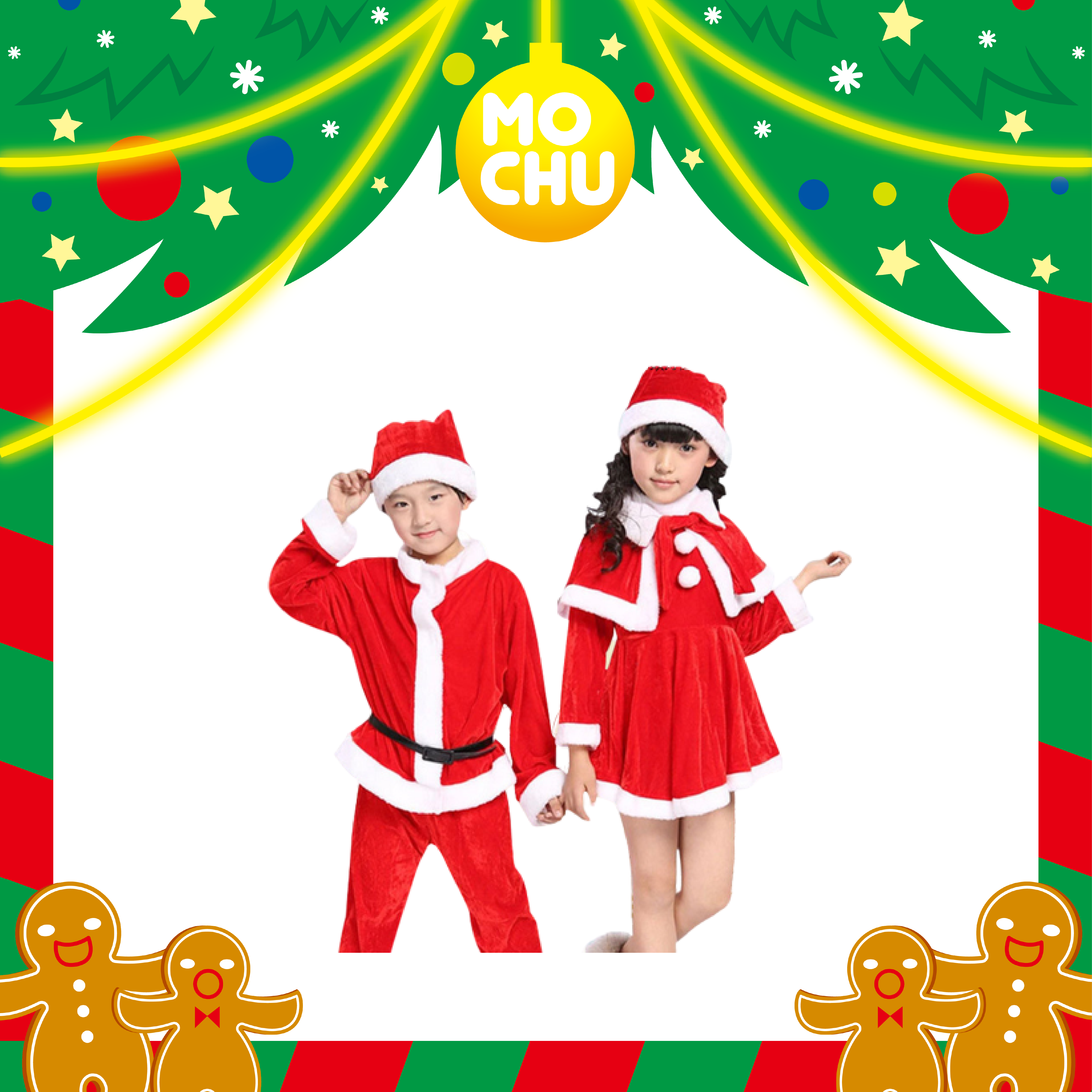 (100cm現貨)優雅聖誕披肩套裝