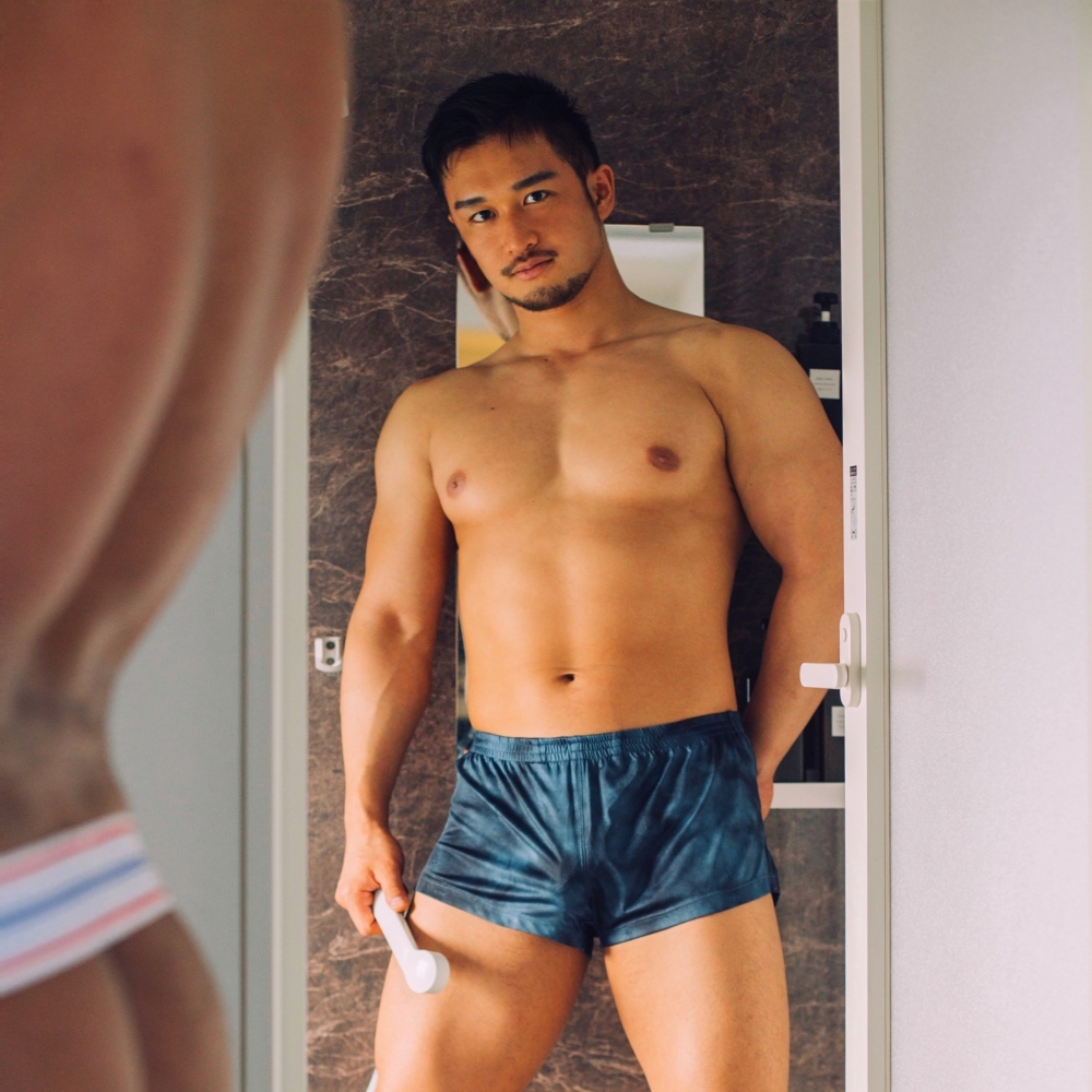 Indigo Boxer 藍染四角褲 靛藍染色