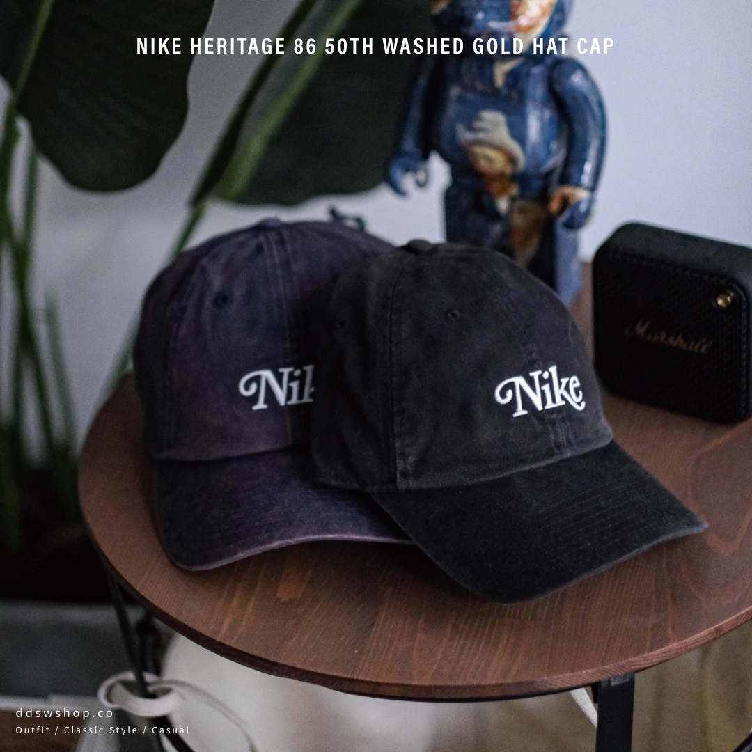 NIKE Cap 50週年 日本限定 水洗老帽 藍 黑