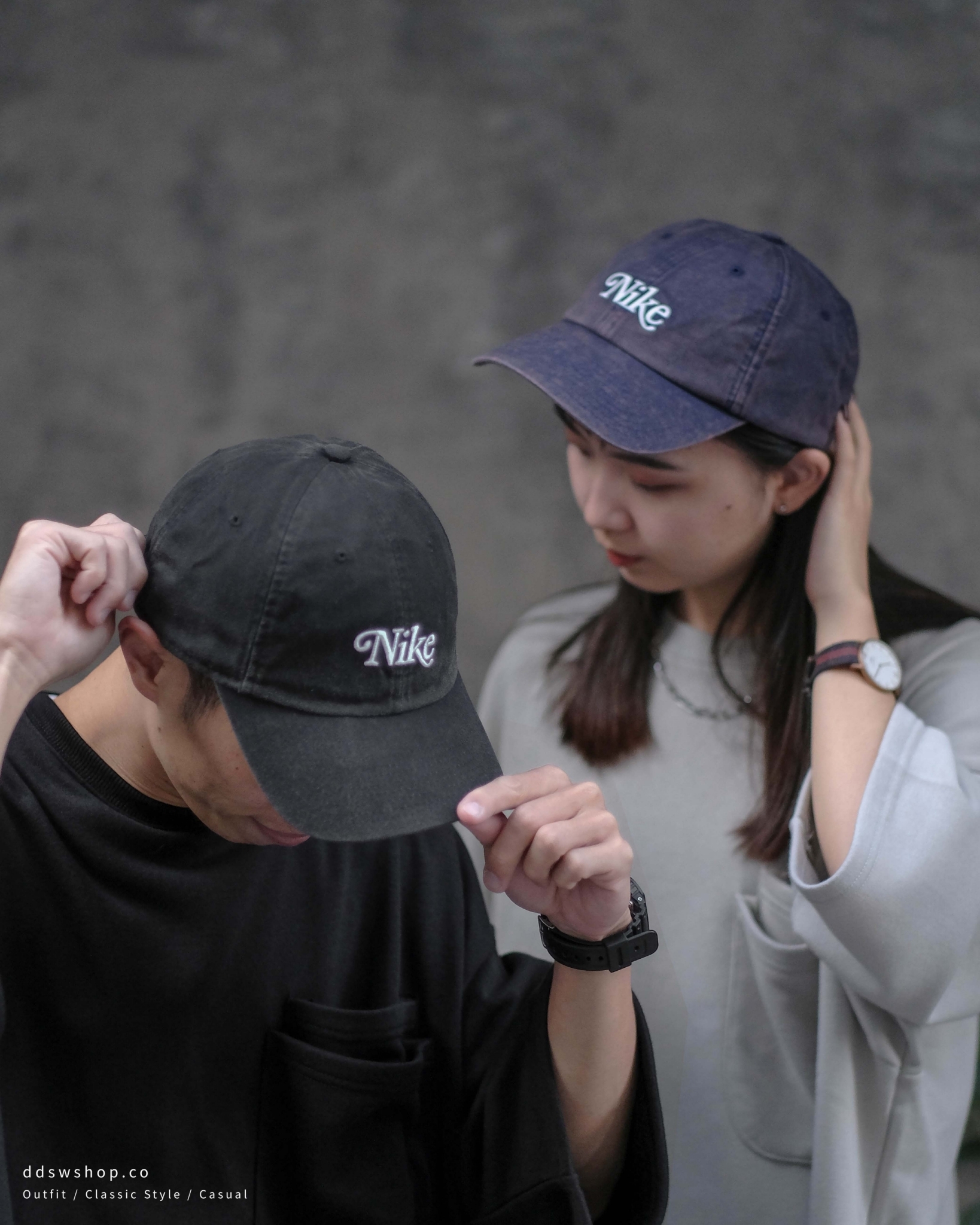 NIKE Cap 50週年 日本限定 水洗老帽 藍 黑