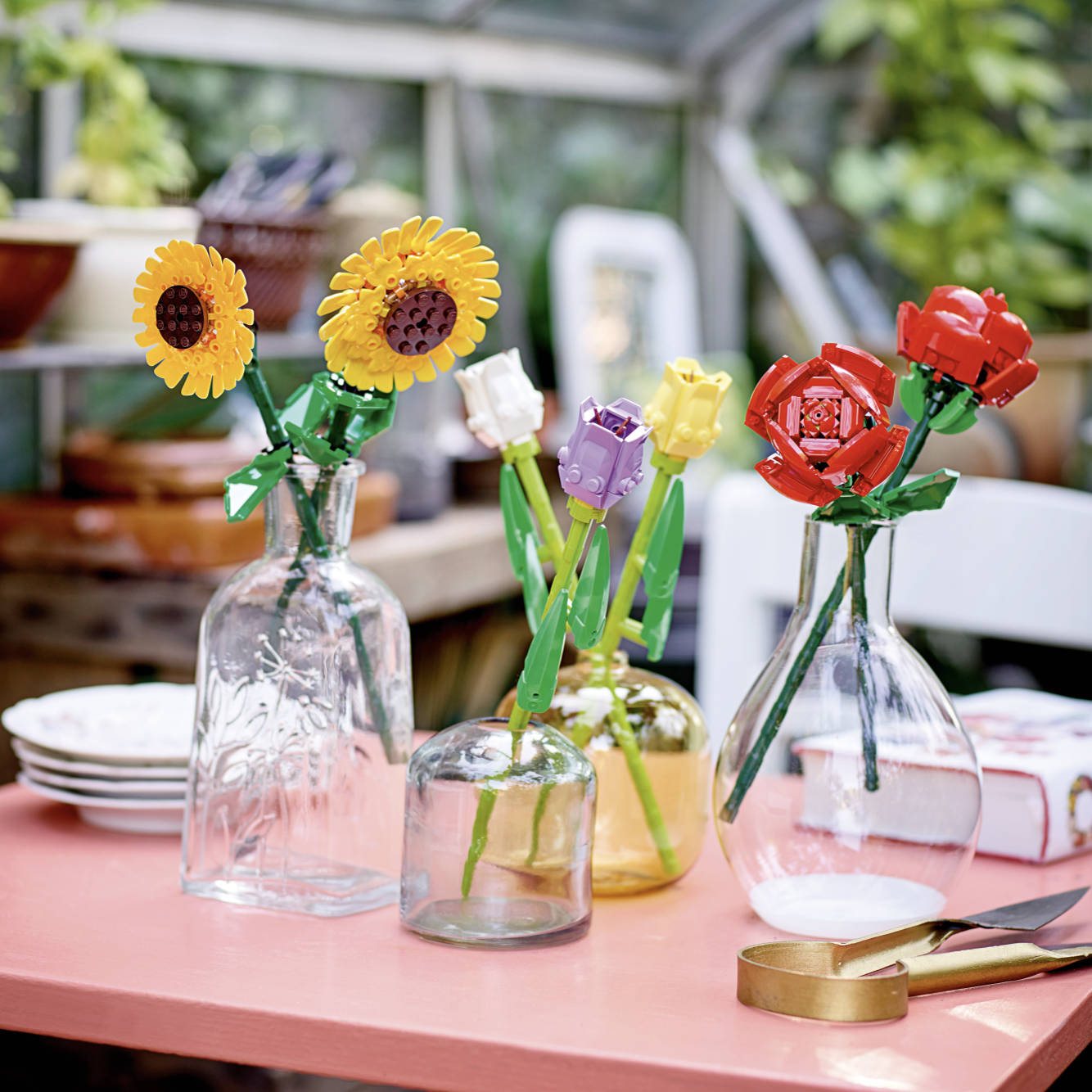 LEGO 樂高 向日葵 玫瑰花