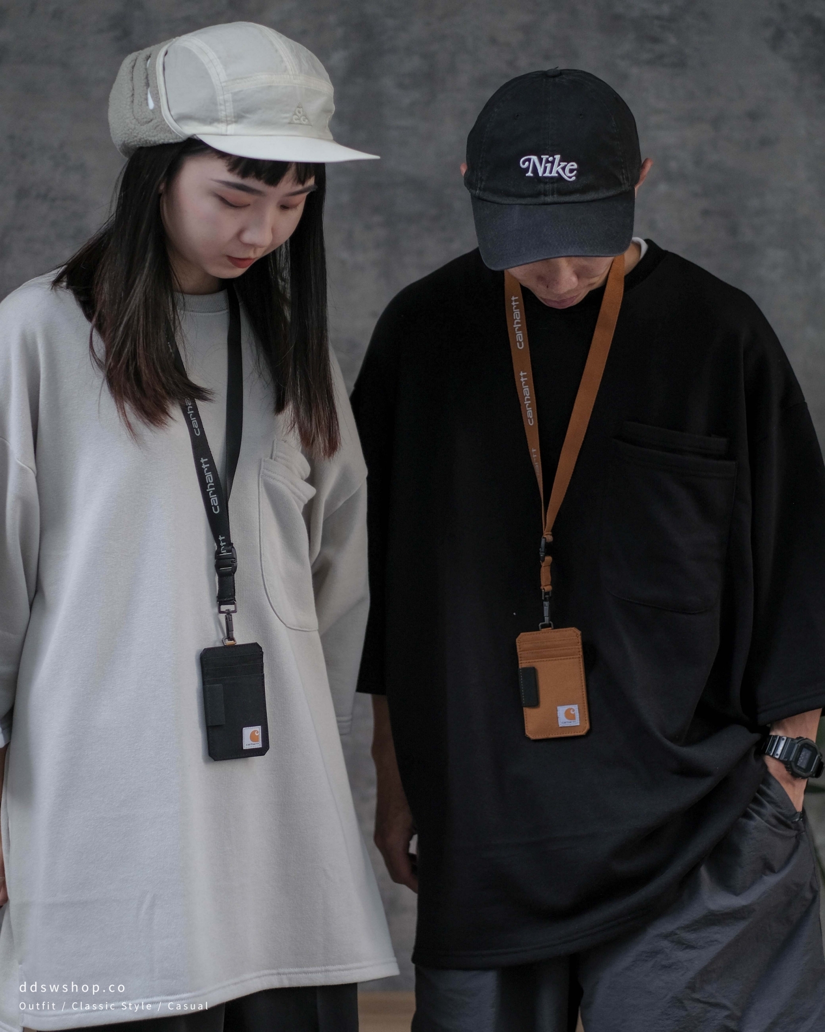 Carhartt 證件套 識別證件夾 掛繩式 黑色 卡其色