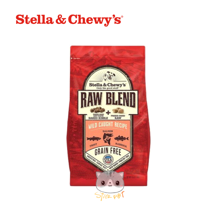 Stella & Chewy's Raw Blend Baked Kibble for Dogs - Wild Caught Recipe 3.5lb
