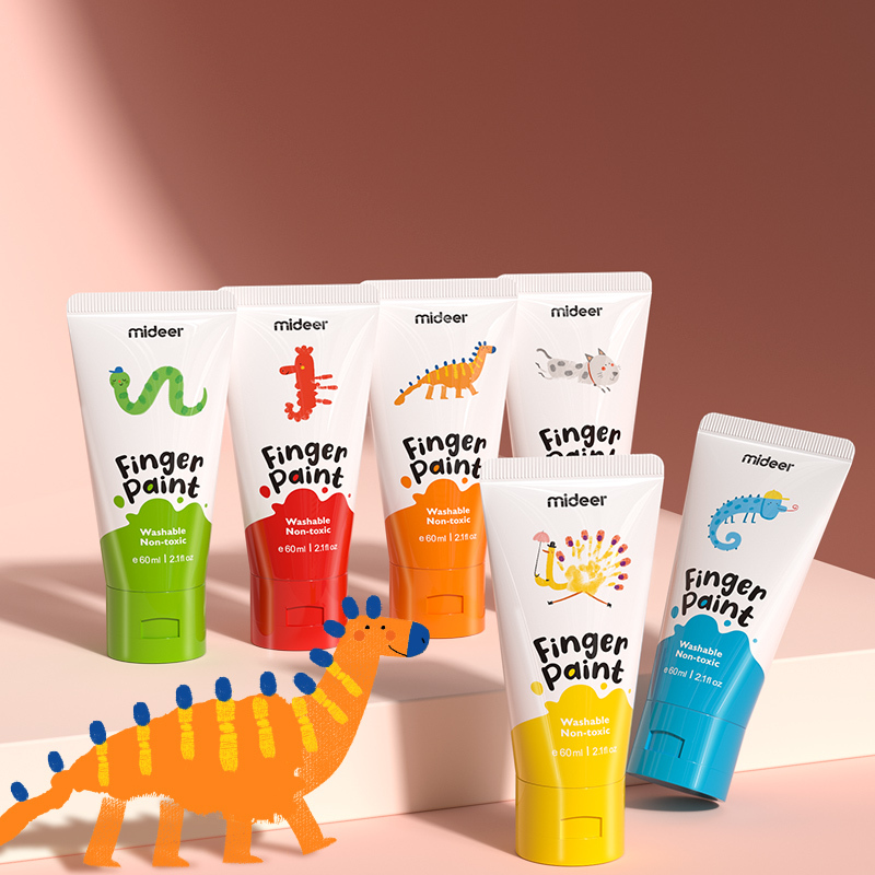 《 MiDeer 》 可水洗手指顏料組(6色)