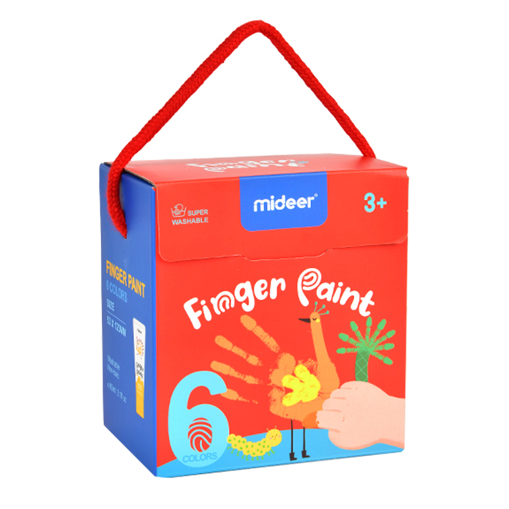 《 MiDeer 》 可水洗手指顏料組(6色)