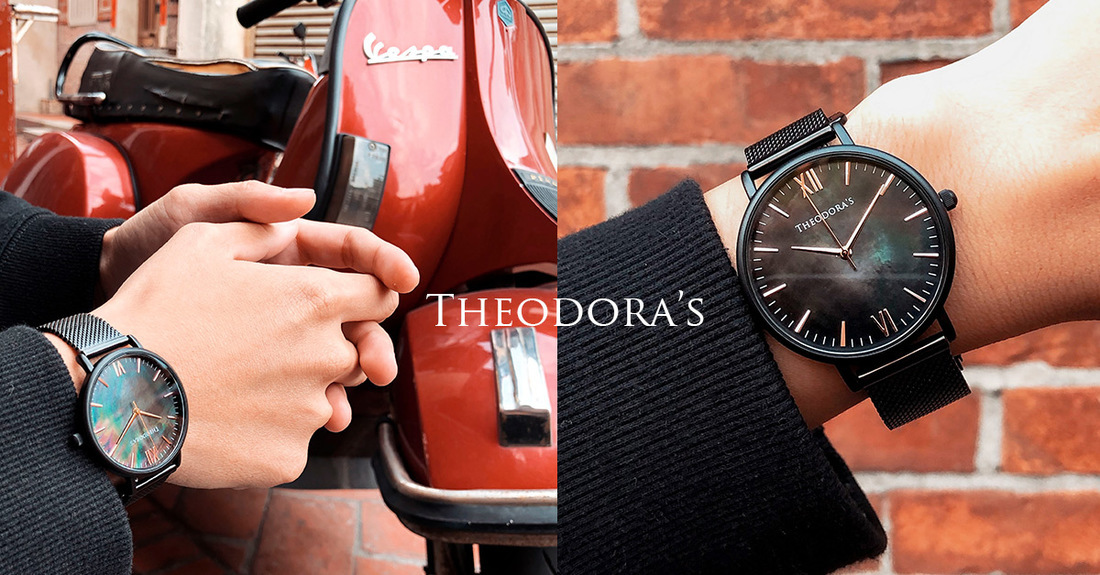 THEODORA'S, watches, jewelry, 偉士牌, 紅磚, 手錶, 母貝