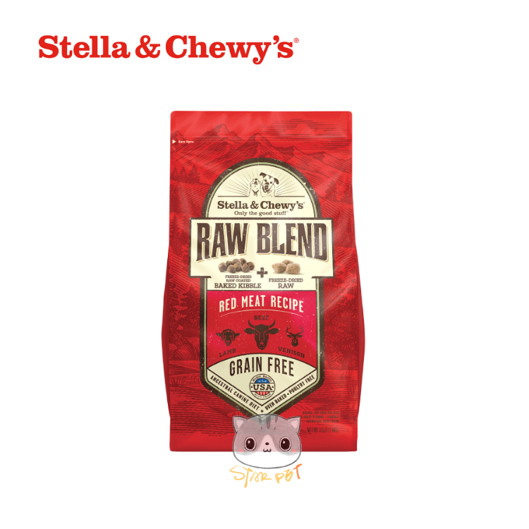 Stella & Chewy's Raw Blend Baked Kibble for Dogs - Red Meat Recipe 3.5lb