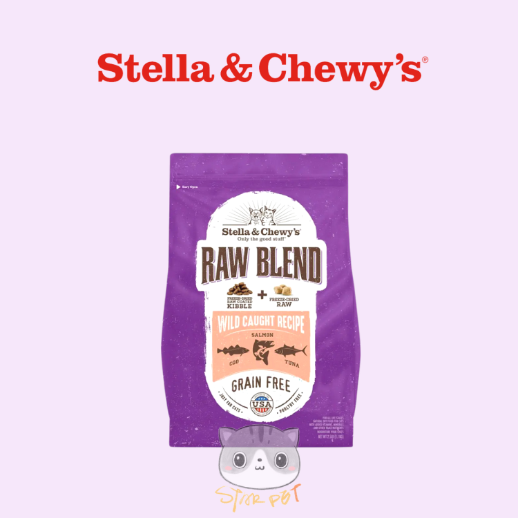 Stella & Chewy's Raw Blend Baked Kibble for Cats - Wild Caught Recipe 5lb
