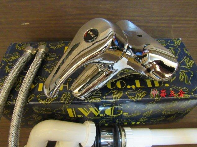 ＊中崙五金【附發票】台灣製IWG 陶瓷面盆混合栓 4"洗臉盆水龍頭 冷熱混合 0641