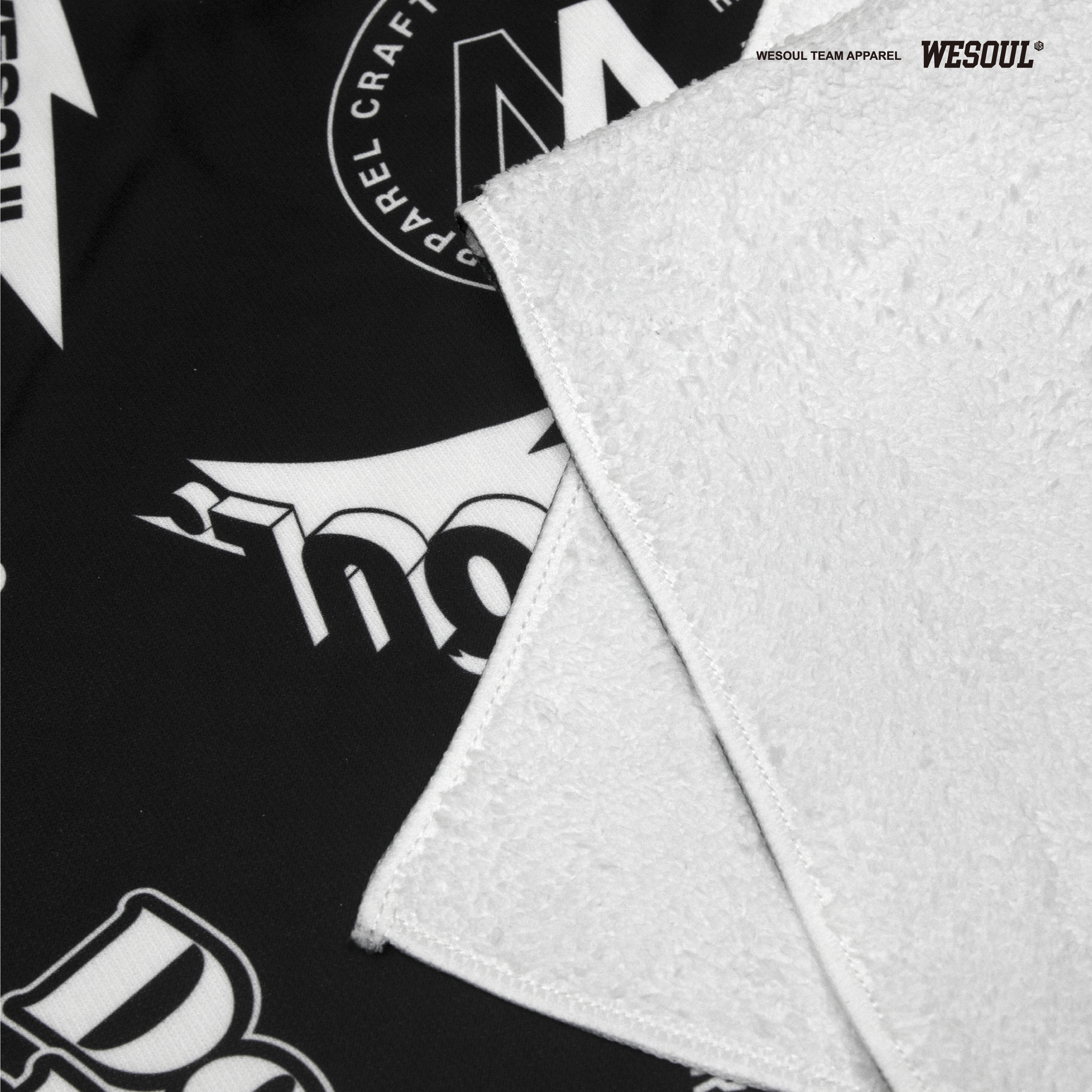 【WESOUL】塗鴉造型毛巾帽｜黑