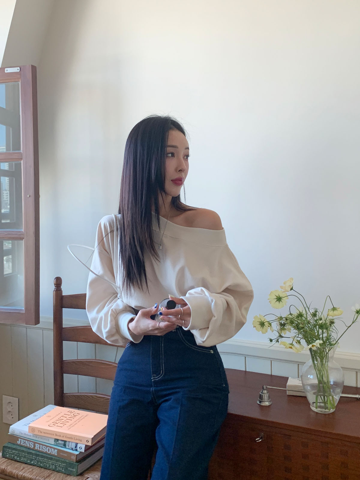 【現貨】韓國製休閒性感平口基本棉T